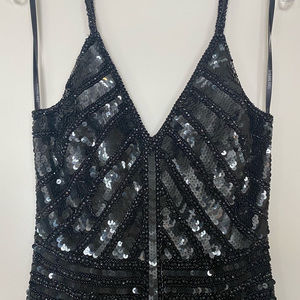 51206 Sherri Hill black beaded gown sz 8